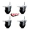 Service Caster 35 Inch Phenolic Swivel 34 Inch Threaded Stem Caster Set with Total Lock Brake SCC-TSTTL20S3514-PHS-34212-4 - alternate 2